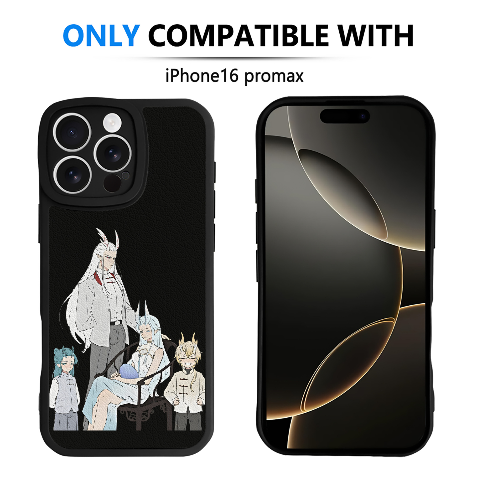 （画像用） Ne Zha 2 ナタ 魔童の大暴れ 【iPhone 16シリーズ対応】シリコンスマホケース（レザー調） 材質：シリコン